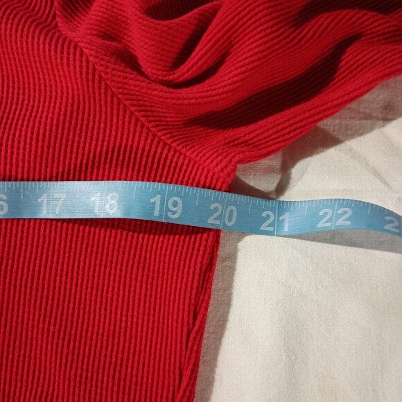 Tommy Hilfiger Women's Zipper Cowl Neck Thermal Red L EUC - Picture 6 of 10